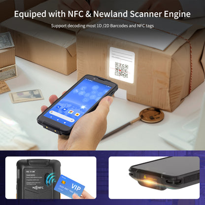 NETUM Q700 (US) Android 11 PDA Mobile Computers 2D Barcode Scanner, 5.5 inch Touch Screen, Wireless 4G WiFi GPS BT with Newland Technology