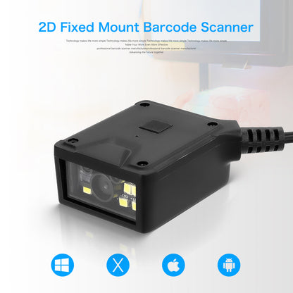 NETUM NT-91 Industrial QR Fixed Mount Barcode Scanner, 1D&2D USB RS232 Barcode Scanner with IR/Light Sensor