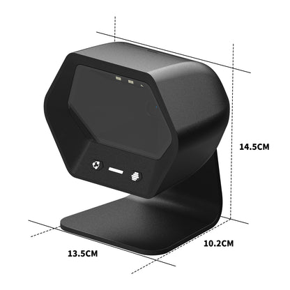 NETUM Desktop QR Barcode Scanner Omnidirectional, Hands-Free Automatic 2D 1D Bar Code Reader Platform Scan PDF417 on ID Card, Driver's License for Supermarket Library Retail Store NT-7060