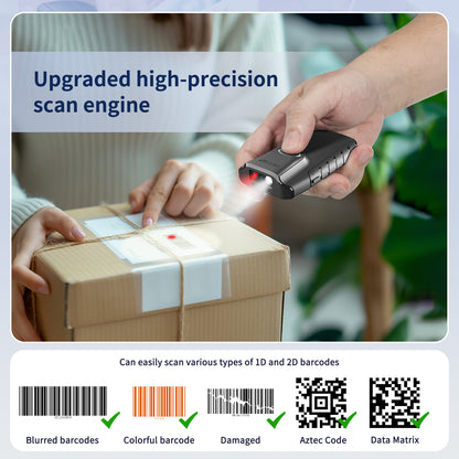 NETUM E800 Bluetooth 2D Barcode Scanner Back Clip QR Bar code Reader PDF417 for Smartphone or Tablet Computer Mobile device