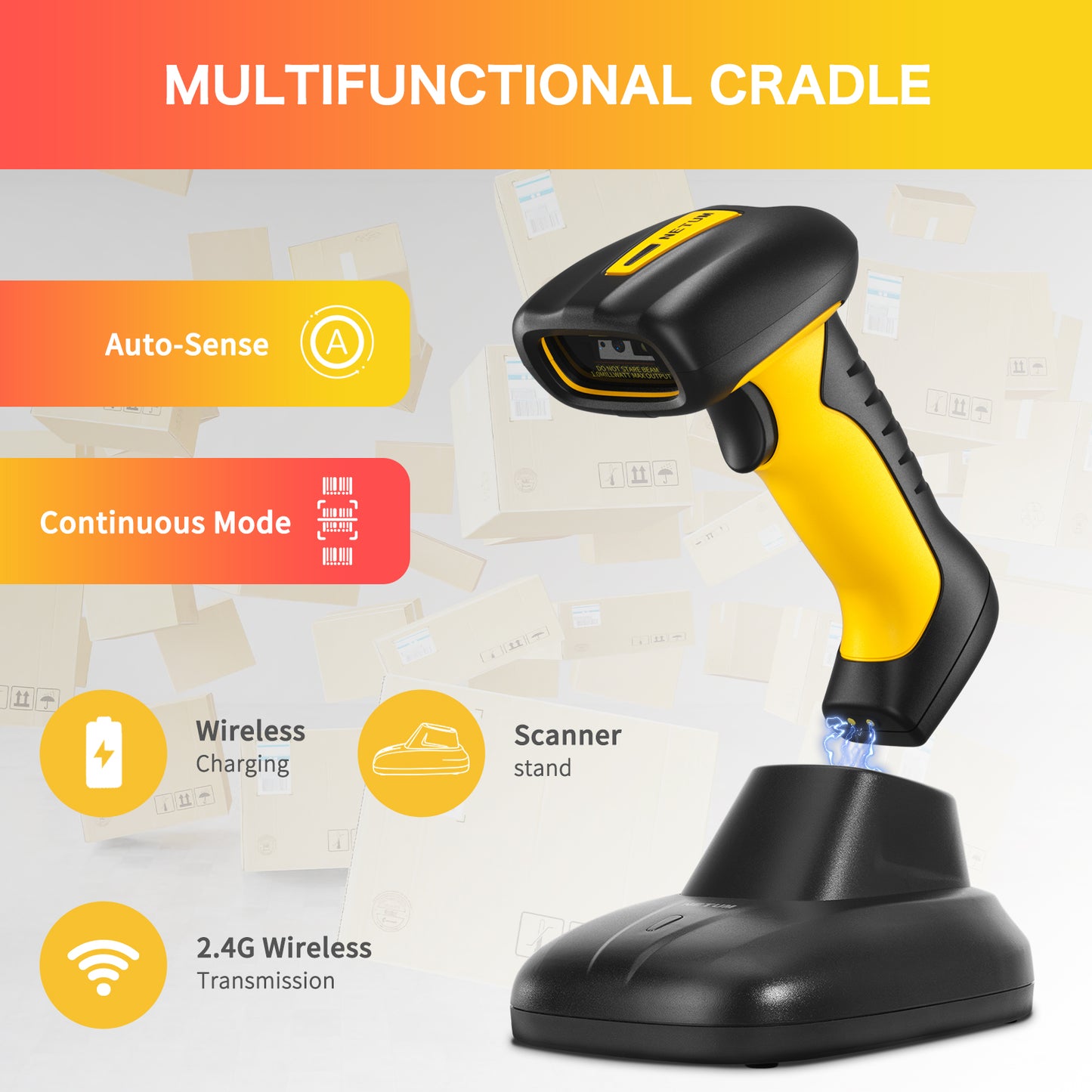 NETUM NT-1202W Industrial Barcode Reader, DPM,QR Code and Data Matrix Barcode Scanner