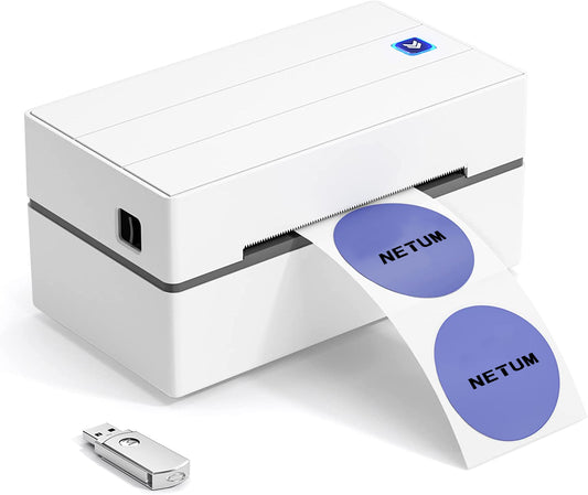 NETUM NT-LP110F Desktop-Etikettendrucker, Hochgeschwindigkeits-Thermodirekt-Etikettendrucker 4x6 Etikettendrucker-Schreibgerät, Barcode-Drucker, kompatibel mit Ebay, Amazon, USPS, Etsy, Shopify 