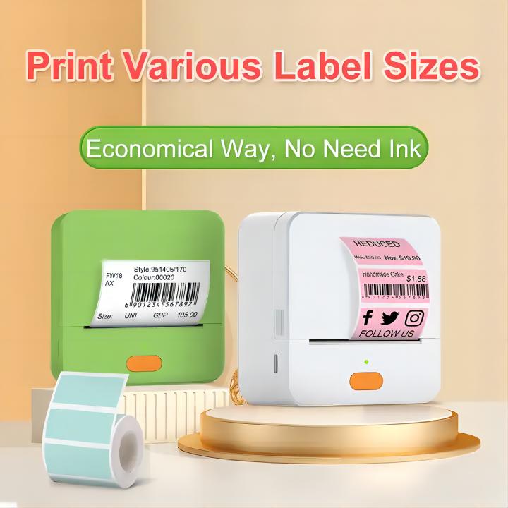 Eccomum P50 Label Maker Machine Pocket Labeler Portable Thermal Sticker  Printer for Organizing Adhesive DIY Date Journal Study Stickers 20-57mm  label Width Support Wireless BT Connect Compatible wi 