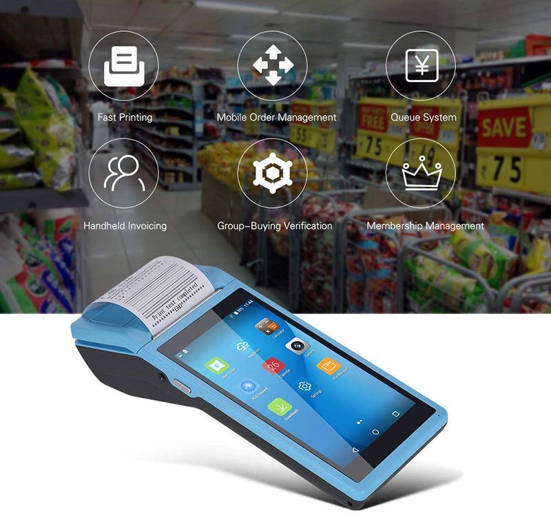 NETUM PDA Android POS Terminal Receipt Printer Handheld Bluetooth WiFi 3G NFC Data Collector Portable Barcode Scanner All-in-One