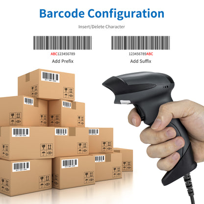 NETUM USB-Laser-Barcode-Scanner, kabelgebundenes Hand-Barcode-Scanner-Lesegerät für Supermarkt-Kassensysteme – NT-M1 