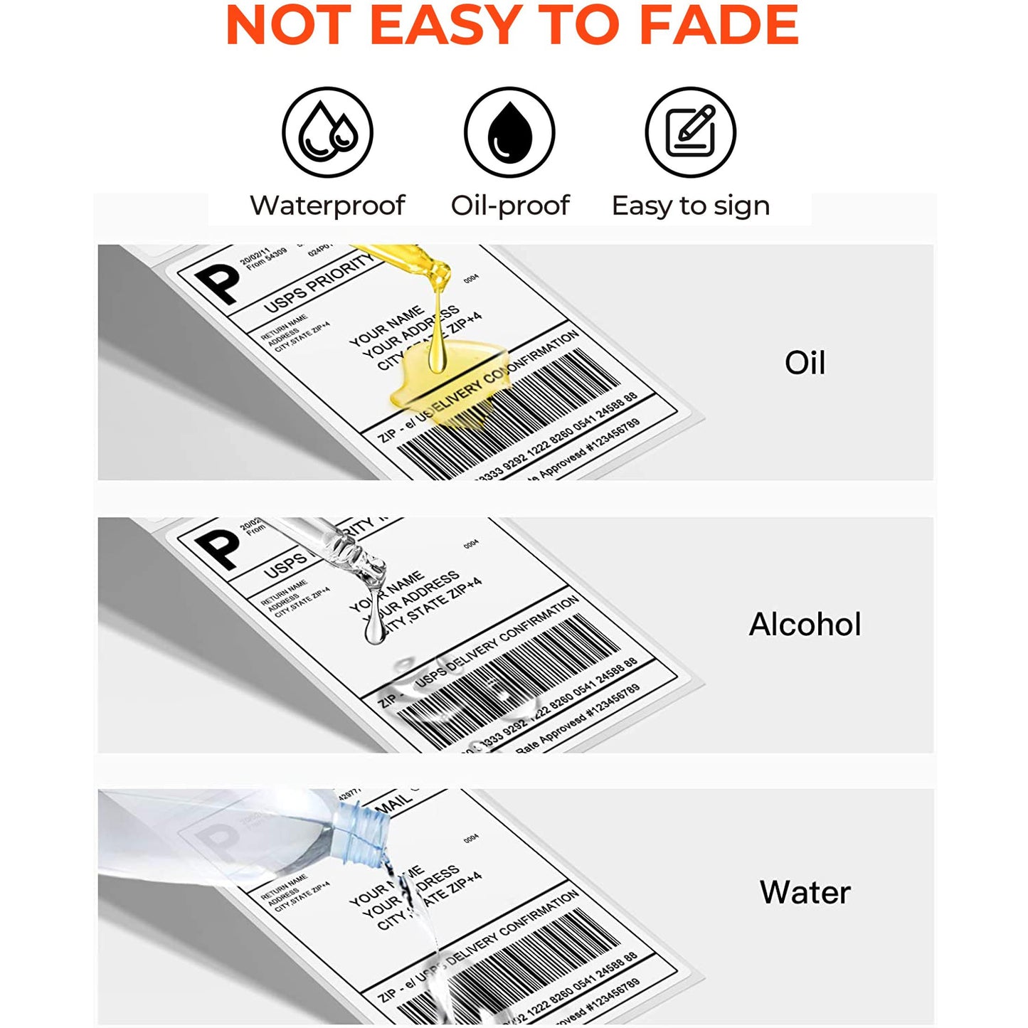 NETUM Thermal Direct Perforated Shipping Label with Self Adhesive (Pack of 500 4" x 6" Fan-Fold Labels)