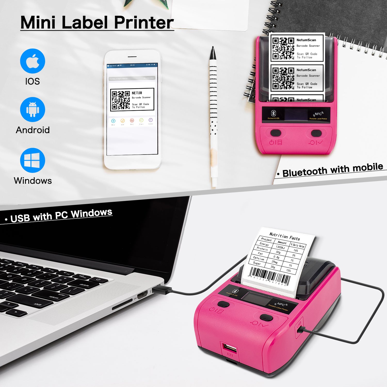 Netum Label Maker deals Printer