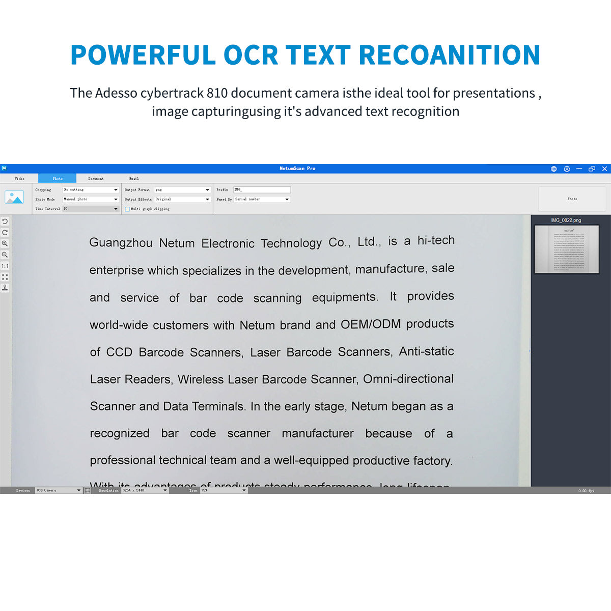 NetumScan Book Scanner SD-800NC Portable Document Scanner 8MP Max A4 Size with Smart OCR Led Table Desk Lamp for Family Home Office