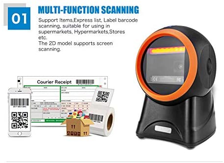 NETUM NT-2050M/NT-2055L Omnidirectional Hands-Free QR Scanner, USB Wired 1D&2D Bar code Reader