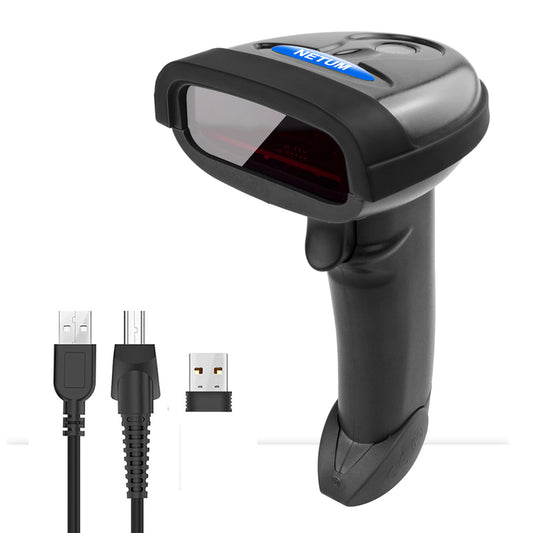 NETUM NT-1698W 2,4 G kabelloser Laser-Barcode-Scanner, tragbarer 1D-Barcode-Scanner-Leser mit USB-Kabel für iPad, iPhone, Android, Tablets oder Computer-PC