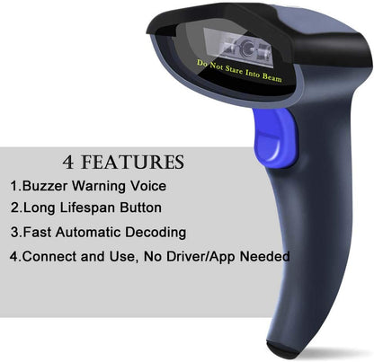 NETUM W3 Kabelgebundener CCD(1D)-Bild-Barcodescanner 