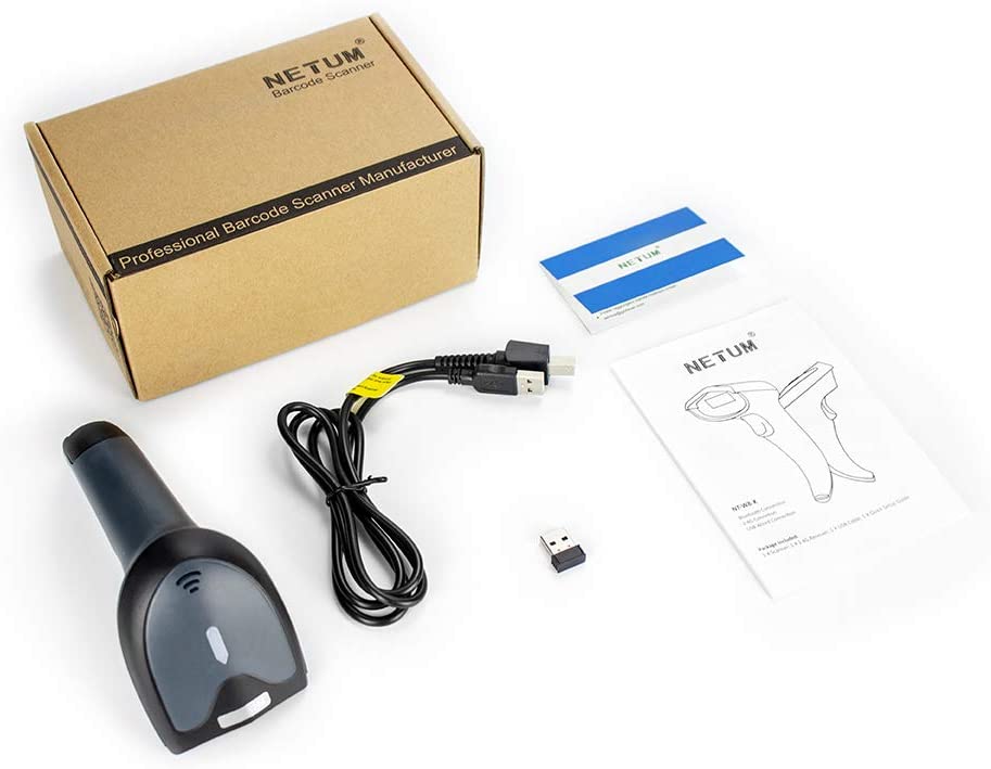 NETUM W8-X Bluetooth & Wireless QR Barcode Scanner,1D&2D Barcode Reader