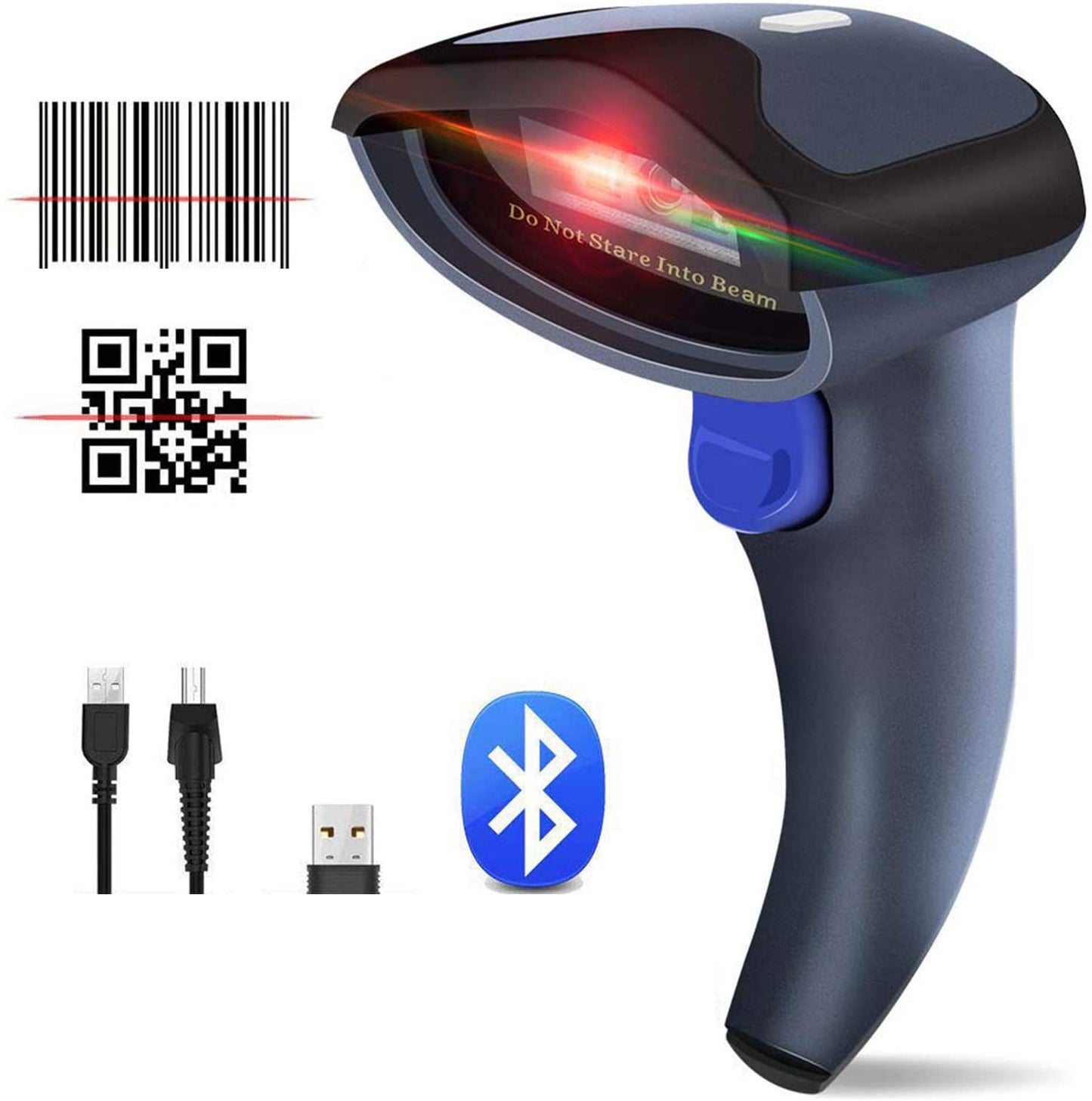 NETUM W8-X Bluetooth & Wireless QR Barcode Scanner,1D&2D Barcode Reader