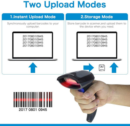 NETUM W6-X Bluetooth- und kabelloser CCD-Barcodescanner, Bild-1D-Barcodeleser 