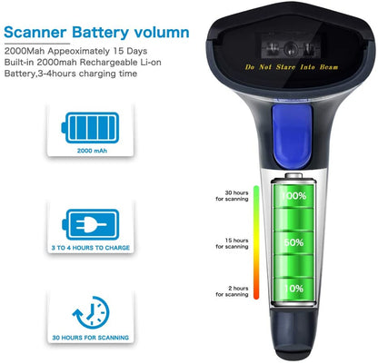 NETUM W6-X Bluetooth- und kabelloser CCD-Barcodescanner, Bild-1D-Barcodeleser 