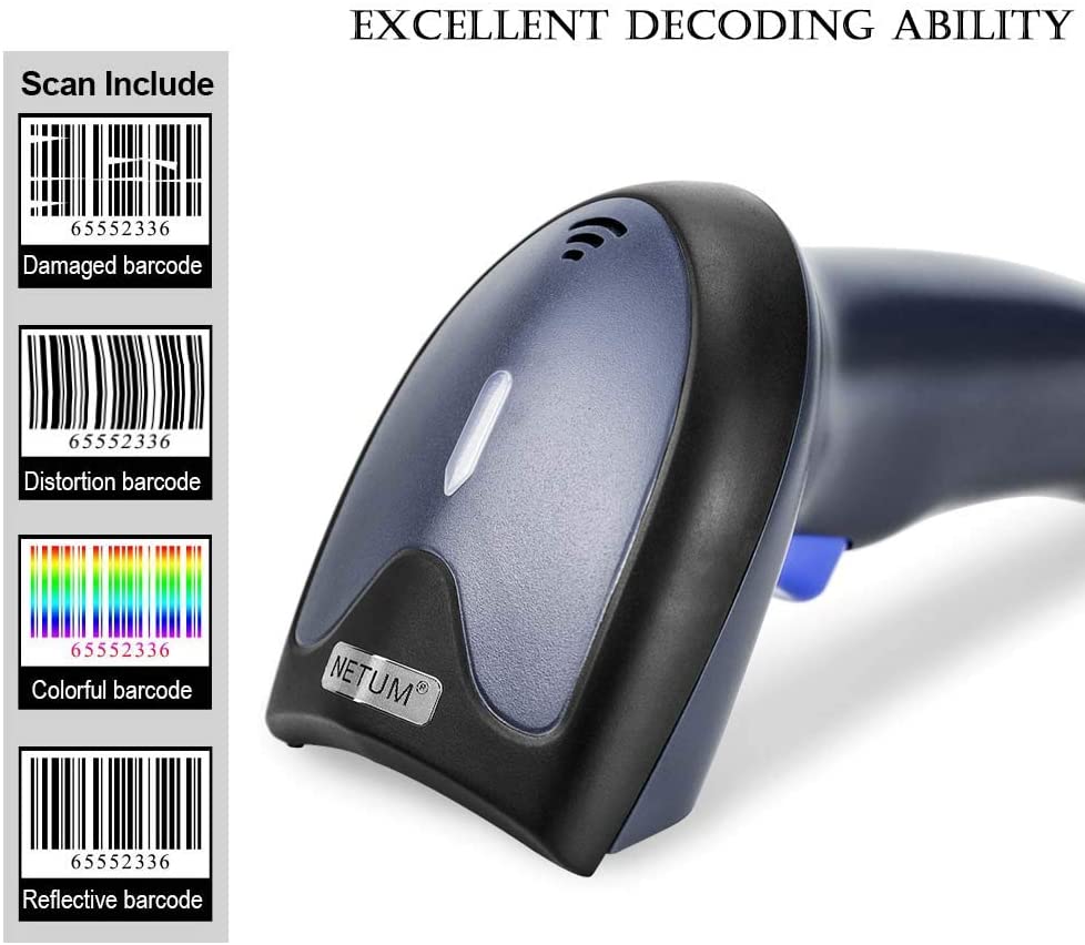 NETUM W3 Kabelgebundener CCD(1D)-Bild-Barcodescanner 