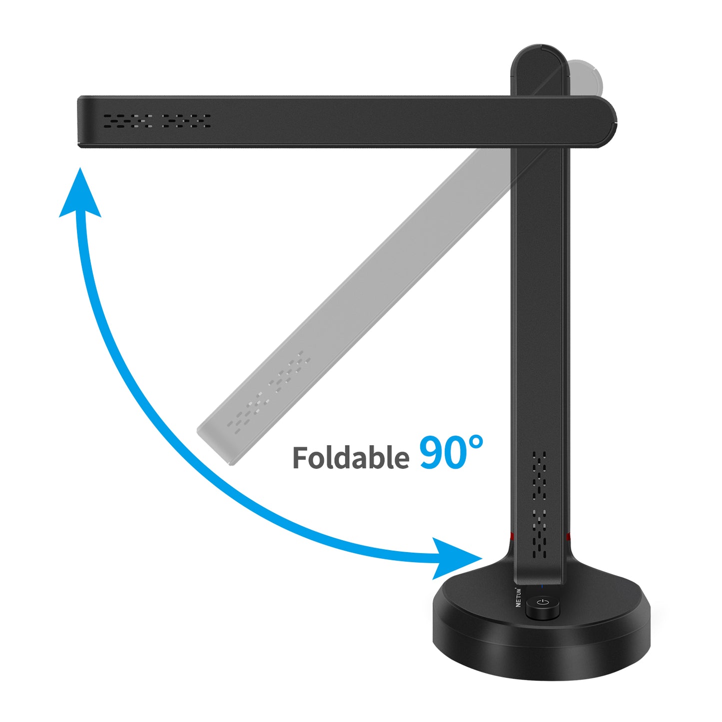 NETUM Buchscanner Tragbarer Dokumentenscanner 8MP-13MP Autofokus/Festfokus Max. A4-Größe mit intelligenter OCR-LED-Tisch-Schreibtischlampe für das Familien-Heimbüro 