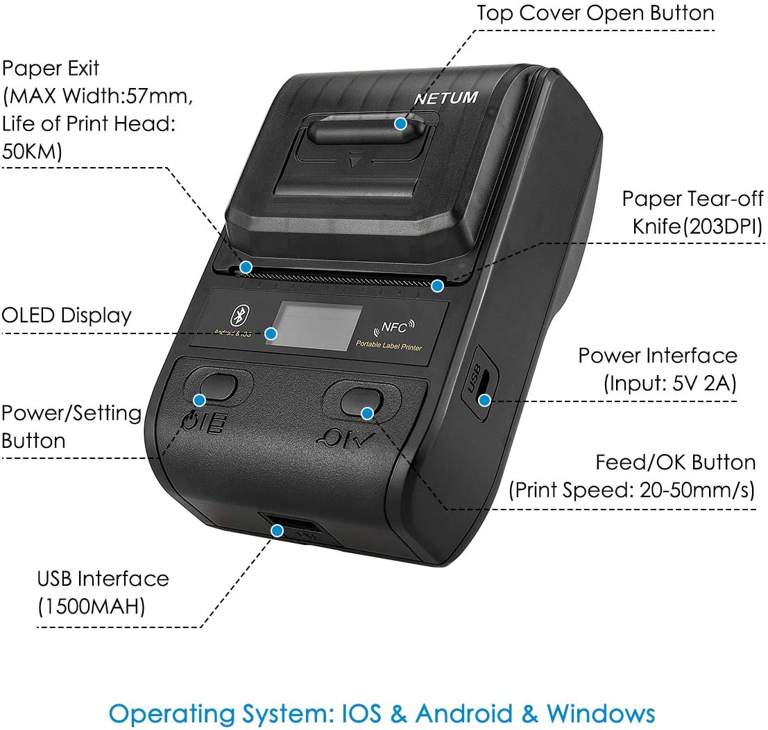 Sold Netum Label Maker Printer