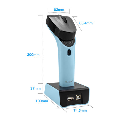 NETUM DS7500 2D Bluetooth Barcode Scanner, Hands Free Automatic Wireless QR Bar Code Reader