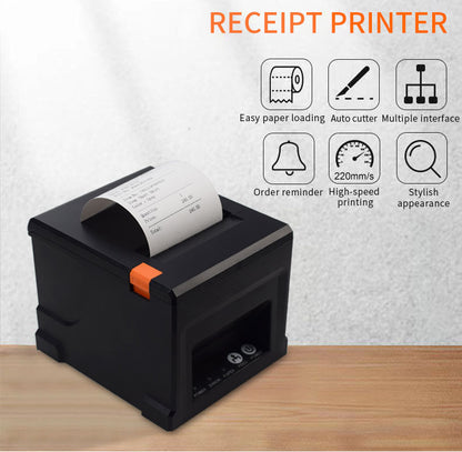 NETUM 80mm Thermal Receipt Printer Automatic Cutter Restaurant Kitchen POS Printer USB Serial LAN Bluetooth NT-8360