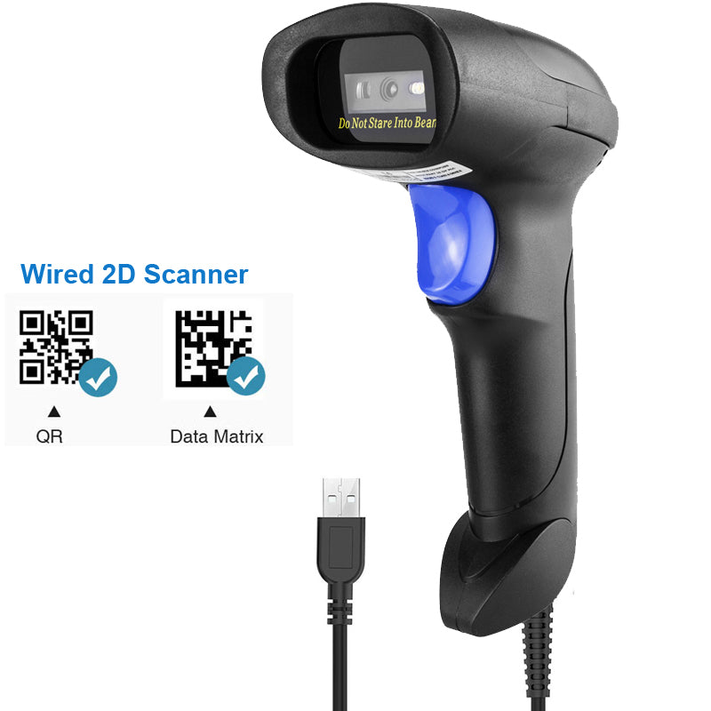 NetumScan L5 2D-Barcode-Scanner – kabelgebundener tragbarer QR-Barcode-Leser/Imager (PDF417, QR, Data Matrix) mit USB-Kabel für iPad, iPhone, Android, Tablets oder Computer-PC