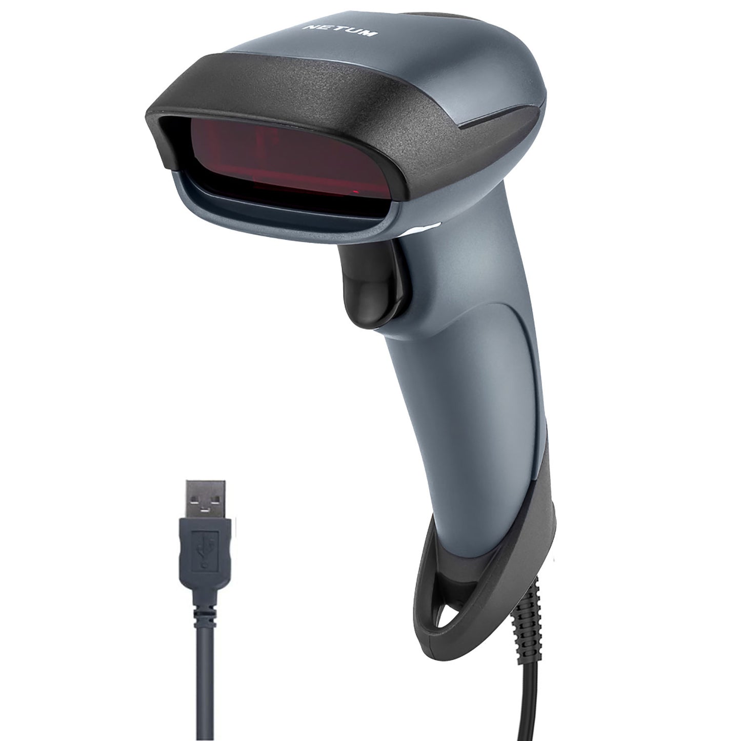 NETUM USB-Laser-Barcode-Scanner, kabelgebundenes Hand-Barcode-Scanner-Lesegerät für Supermarkt-Kassensysteme – NT-M1 