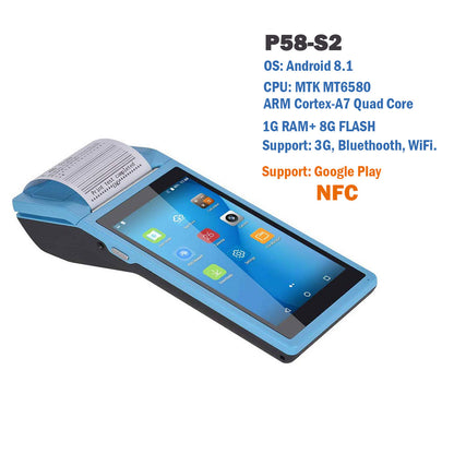 NETUM PDA Android POS Terminal Receipt Printer Handheld Bluetooth WiFi 3G NFC Data Collector Portable Barcode Scanner All-in-One