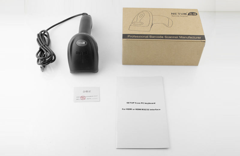 NETUM NT-2012 /RD-2013 Wired 1D Laser Barcode Scanner (Black)